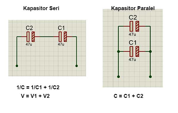 Rangkaian seri paralel kapasitor elektrolit