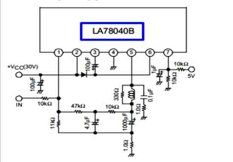 data pin ic vertikal la78040