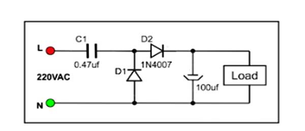 Rangkaian power supply tanpa trafo