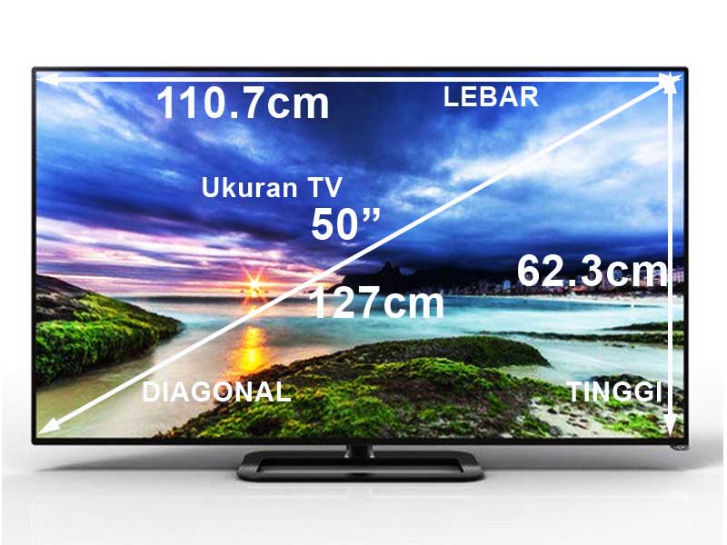 Ukuran Tv 50 Inch Berapa Cm - Homecare24