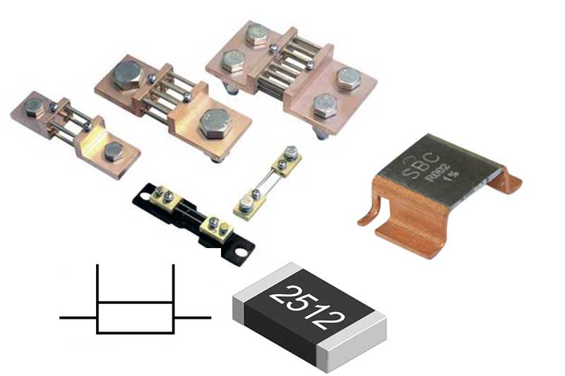 Gambar dan simbol resistor shunt