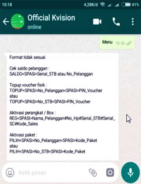 Cara menggunakan no wa k vision