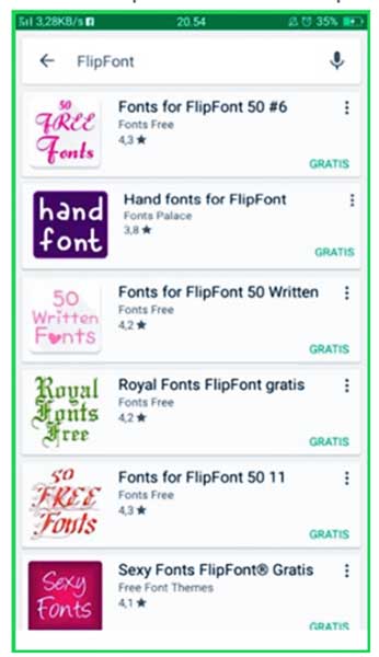 Jenis font untuk hp oppo