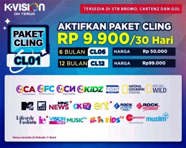 Cara beli paket cling k vision