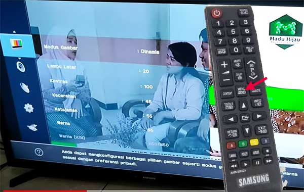Cara masuk ke menu pengaturan tv samsung