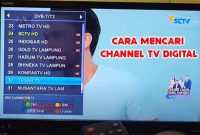 Cara mencari channel tv digital