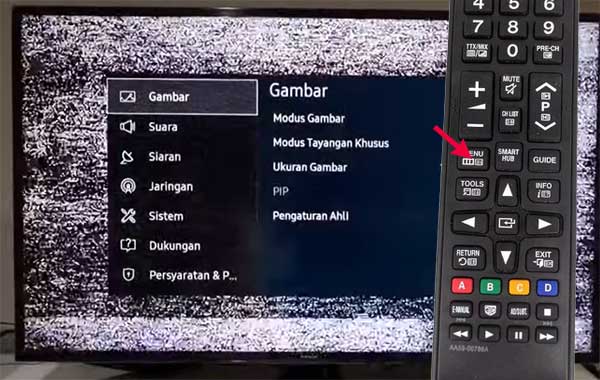 Masuk ke menu setting smart tv samsung